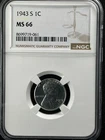 1943-S 1C  Lincoln Wheat One Cent NGC MS66   8699719-061