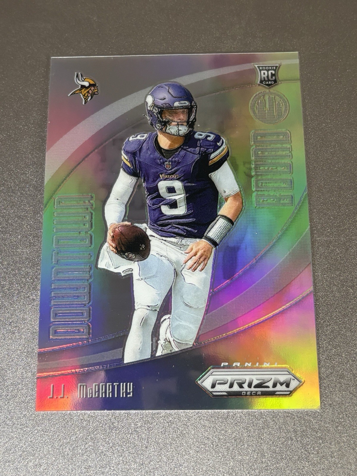 2024 Panini Prizm Deca - Downtown Bound J.J. McCarthy #13 Silver Prizm (RC)