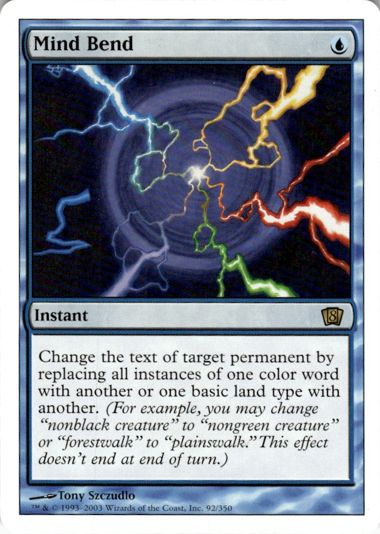 2003 Eighth Edition Magic The Gathering Mind Bend 92/350 LP