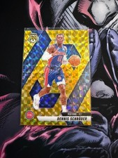2024-25 Panini Mosaic Dennis Schroder Reactive Yellow Mosaic Prizm #65