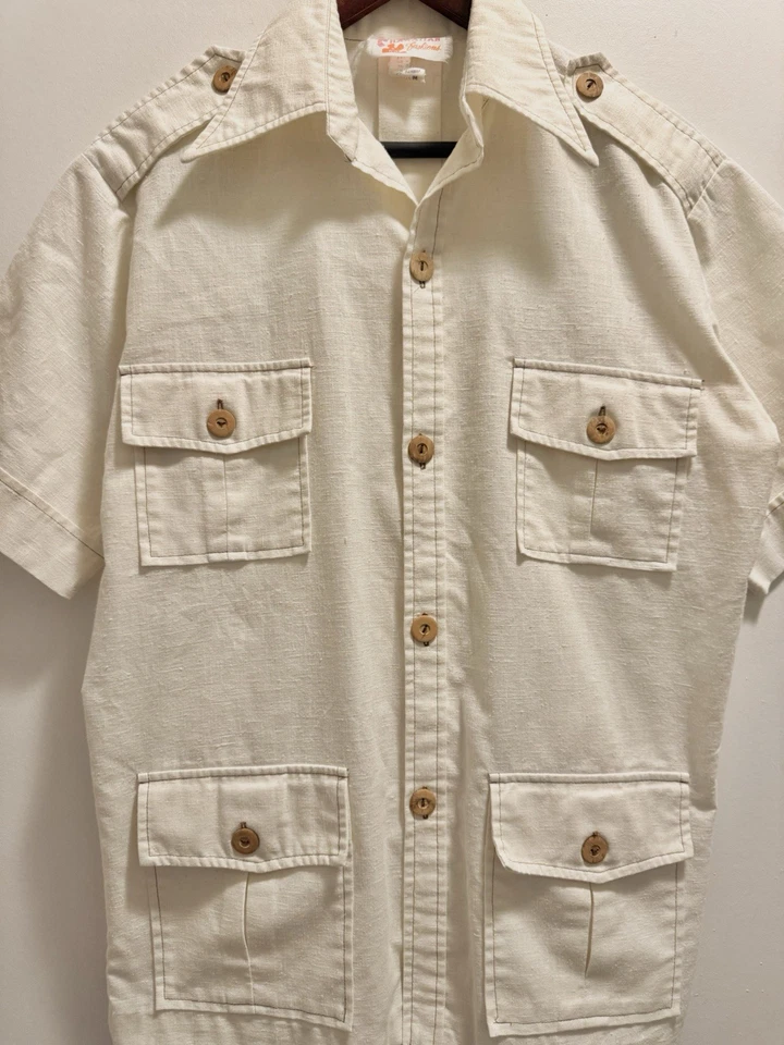 Vintage Sears Hawaiian Fashions Shirt 60's M/L Pool Beach Tiki MOD Mid Century - Image 4 of 4