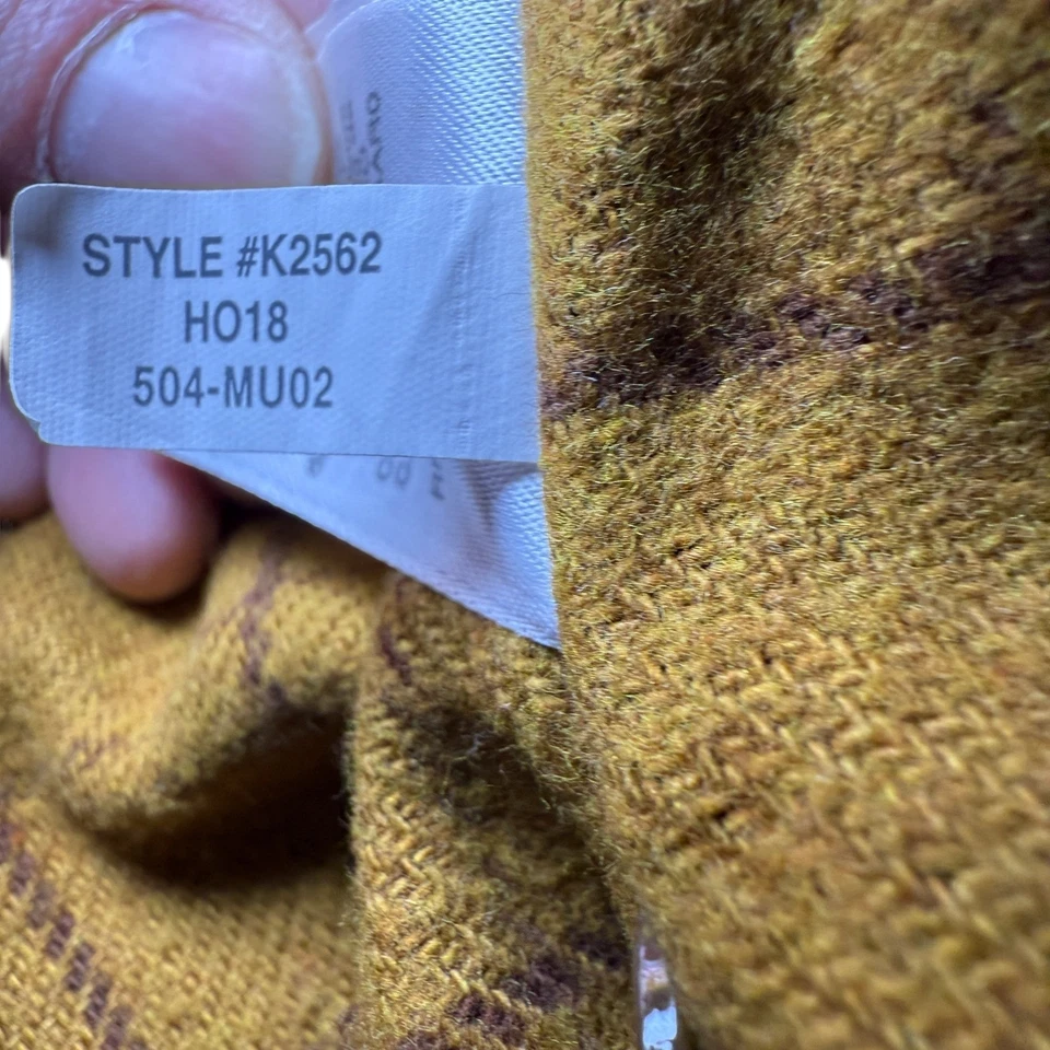 Camisa J.Crew Wallace & Barnes XXL Mostaza Ventana Franela Nueva con Etiquetas Estilo K2562 Foto 4 de 4