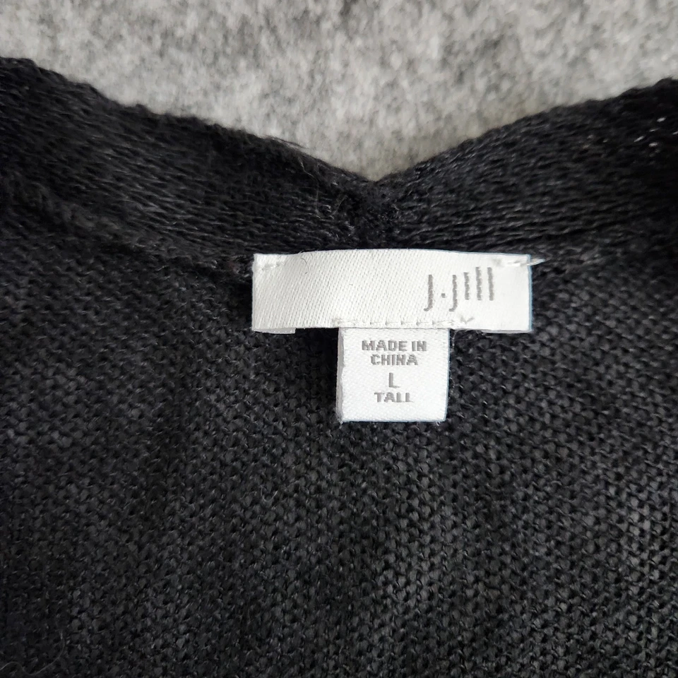 Cárdigan abierto Jill plumero largo para mujer L alto negro tejido bolsillos cabina exterior Foto 3 de 4