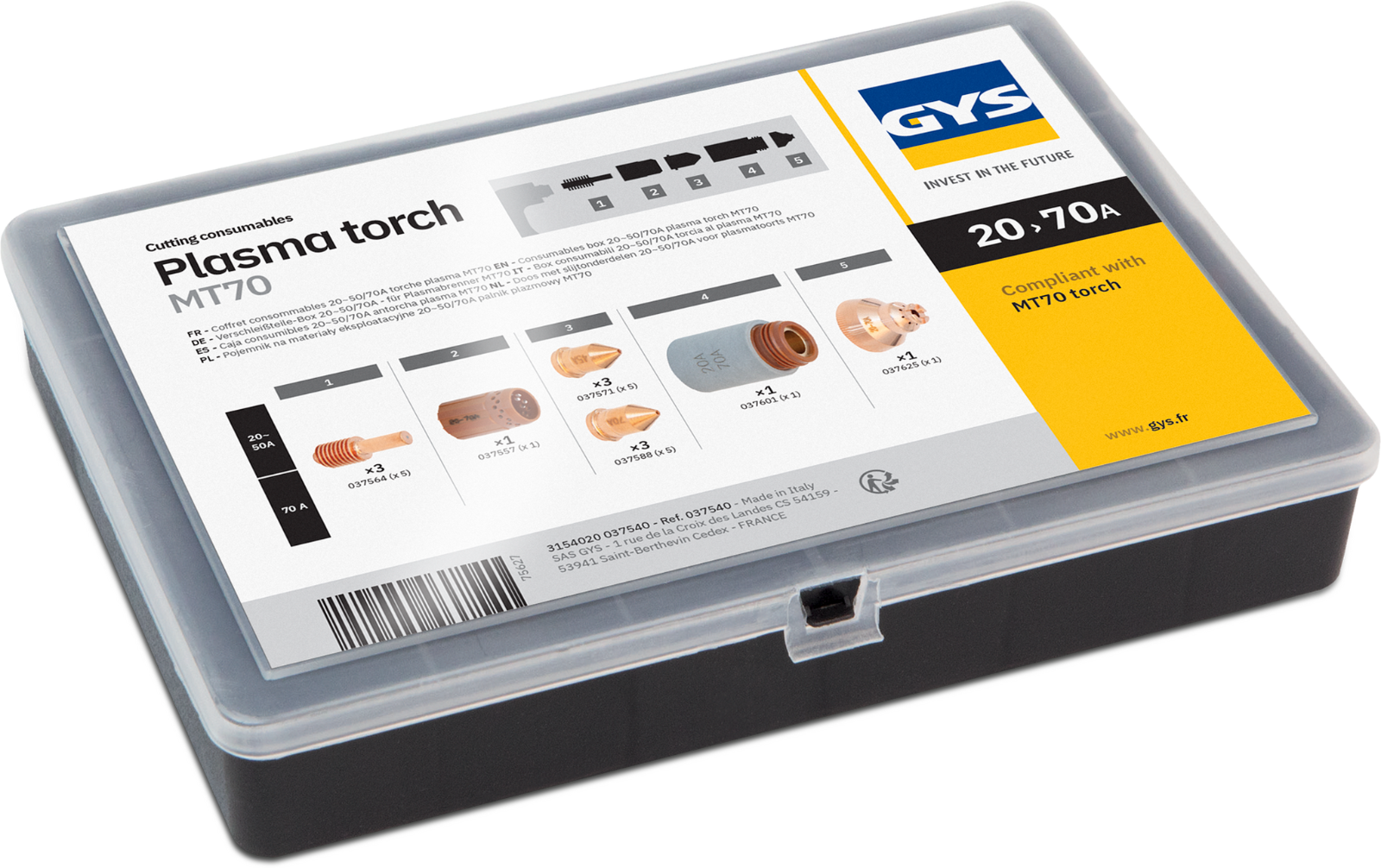GYS Plasma Torch MT70 Consumable Kit - 037540