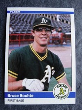 1984 Fleer Update U-13 Bruce Bochte Oakland Athletics Baseball Card