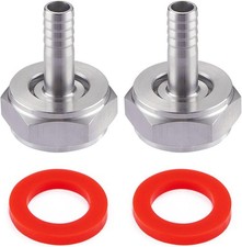 2PCS Keg Coupler Barb Connector,5/8"G Threadx5/16" Tailpiece Nipple Fitting Li