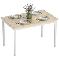 Esstisch, 120 X 75 Cm KüChentisch Mit Landhaus-Stil FüR 4 Personen, Natur