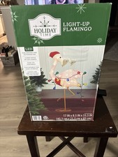 Holiday Time 32" Light-Up Fluffy Christmas Flamingo, 35 Lights