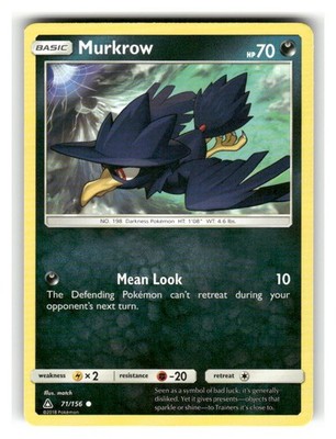 Murkrow 71/156 Common Ultra Prism Pokemon Lightly Played