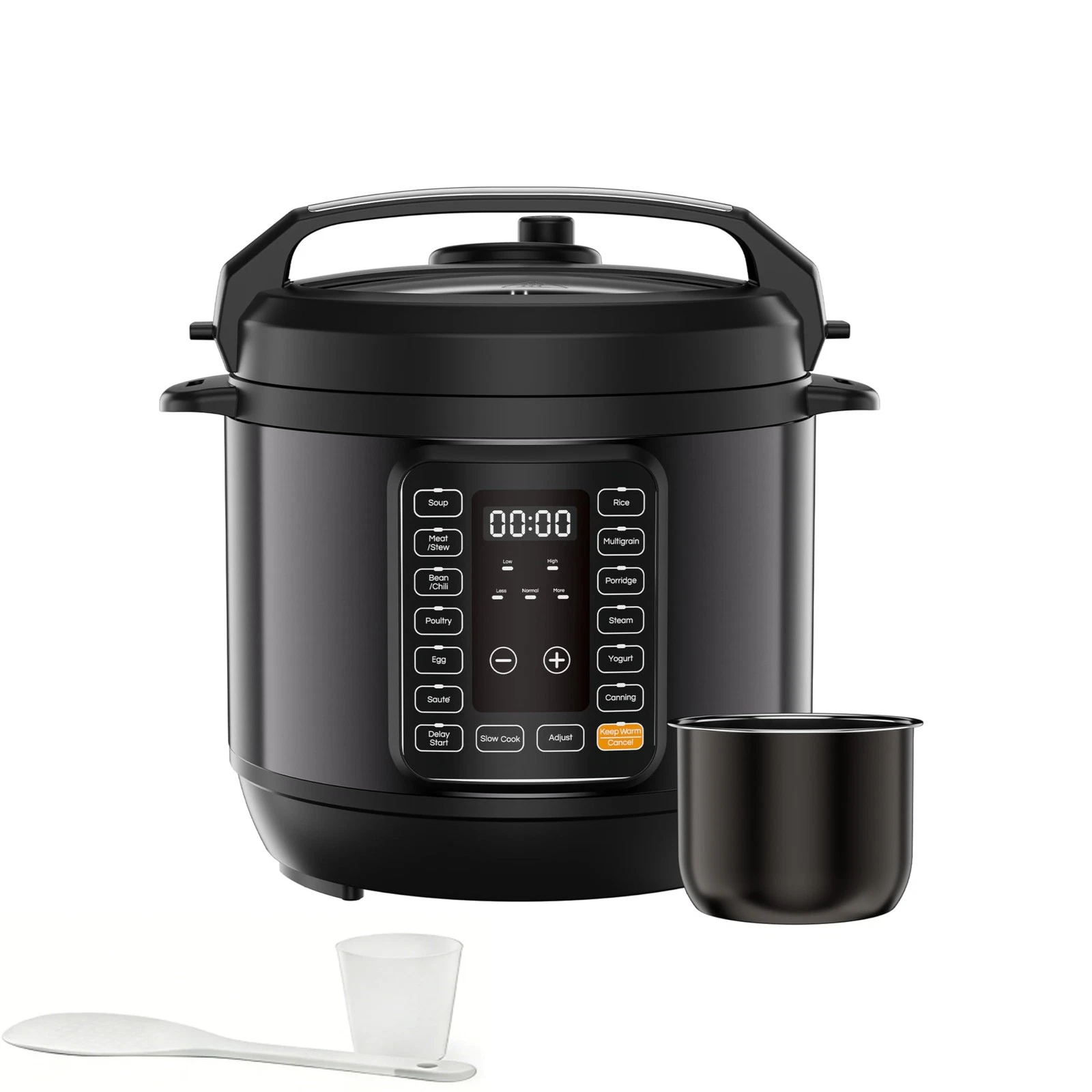 8QT Electric Pressure Cooker 16-in-1 & Non-Stick Stainless Steel Cooker Black