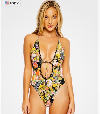 Luli Fama - Forever Yours One Piece Swimsuit Size Small - NWT