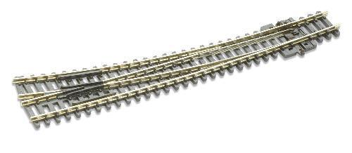 Peco SL-386 Curved Radius Right Hand  Point / Turnout Code 80 N Gauge