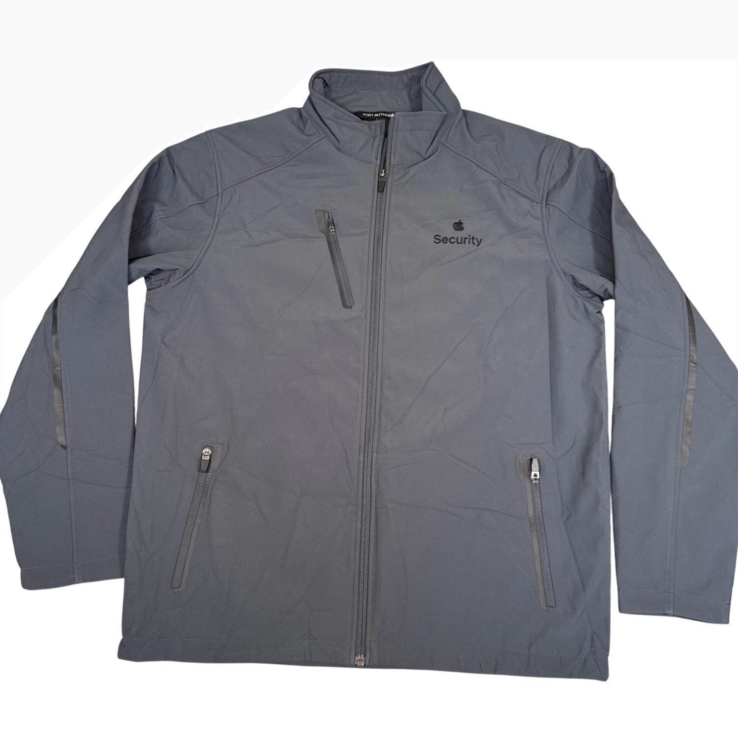 Port Authority Softshell Wind Rain Jacket Embroidered Mens L Gray Comfort