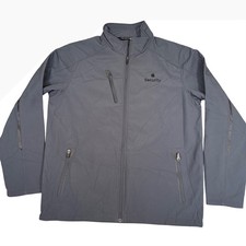 Port Authority Softshell Wind Rain Jacket Embroidered Mens L Gray Comfort