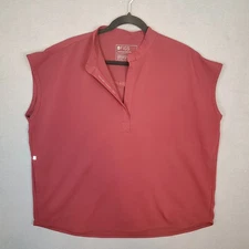 Figs Rafaela Oversized Sleeveless Scrub Top Women L Burgundy Maroon  WXXSW1003