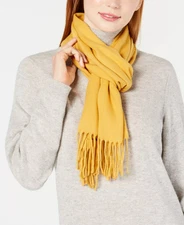 Cejon Solid Woven Scarf Gold Retail $36 NWT