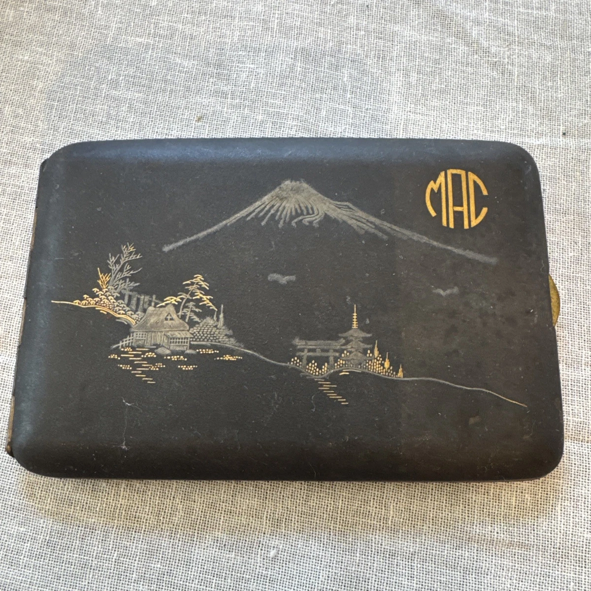 Japanese 1900-1940 Antique US Sterling Silver Cigarette & Vesta