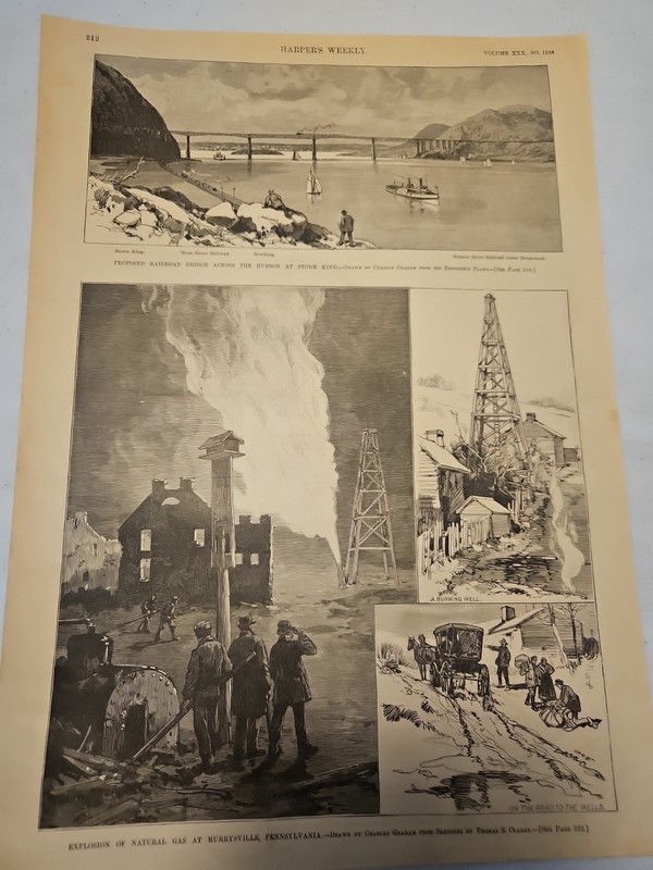 (#179)EXPLOSION OF NATURAL GAS AT MURRAYSVILLE,PENNSYLVANIA-1886.