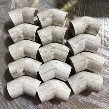 Lot of 14 PVC 90 Elbow 1 Sch 40 Slip x Slip LASCO White Pipe Fittings