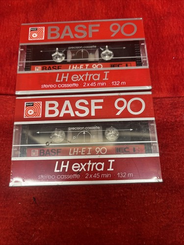 SET BESTEHEND AUS 2 BASF 90 LH EXTRA I STEREO CASSETTE LH-EI 90 - NEU & VERSIEGELT (p2)
