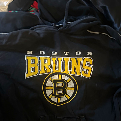 Russell Boston Bruins NHL Hockey Hoodie Sweatshirt XL Black Gold White