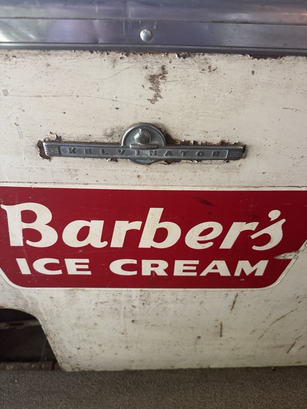 Vintage Kelvinator Barber’s Ice Cream dipping cabinet/freezer