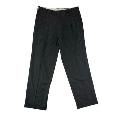 Enzo Mantovani Dress Pants Mens 36x32 Gray Pleated Wool Cashmere Trousers Italy