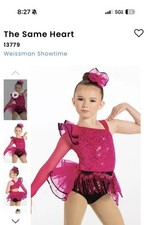 Weissman showtime 13779 The same Heart Dance Costume size MC Pink And Black