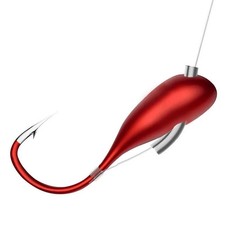 10/20/30pcs Fishing Barbed Hook Red Worm Overturned Head Lifelike Lure Bait Carp