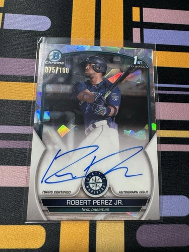 2023 Bowman Chrome Robert Perez Jr. 1st Auto Atomic Refractor /100 Mariners