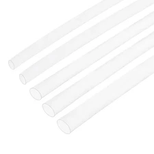 5Pcs PTFE Heat Shrink Tubing 4 to 1 Ratio Total 16.4ft Clear Insulating Tubing
