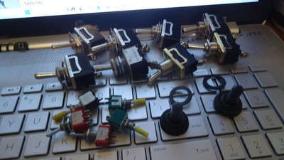 HO 8 VINTAGE TOGGLE SWITCHES 15 AND 20 AMP 'AND 5 SMALL ONES