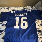 Tyler Lockett Seattle Seahawks #16 Blue Signed Football Jersey PIA Auth NFL