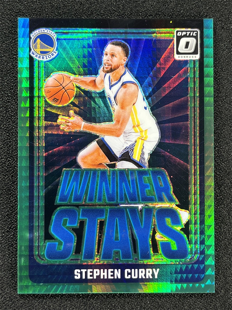 2024-25 Panini Donruss Optic Stephen Curry #3 Green Hyper Winner Stays /249