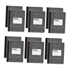 Black College Ruled Composition Notebooks - 9-3/4"x7-1/2", 12 Books
