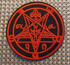Pentagram 666 Embroidered Patch Iron-On Sew-On US ship witch satan evil