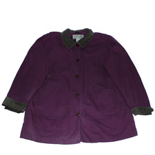 Ll Bean Workwear Jacket 2xl Barn Coat Blanket Lined Purple Button Vintage Usa