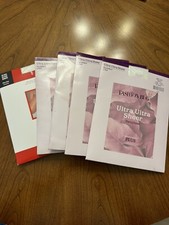 Fashion Bug Silky Sheer Pantyhose Size Plus 1X-2X Sandalfoot New. Lot 5