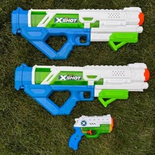 ZURU X Shot Water Blaster Gun - Fast Fill - Pool, Lake, Beach - Set of 3