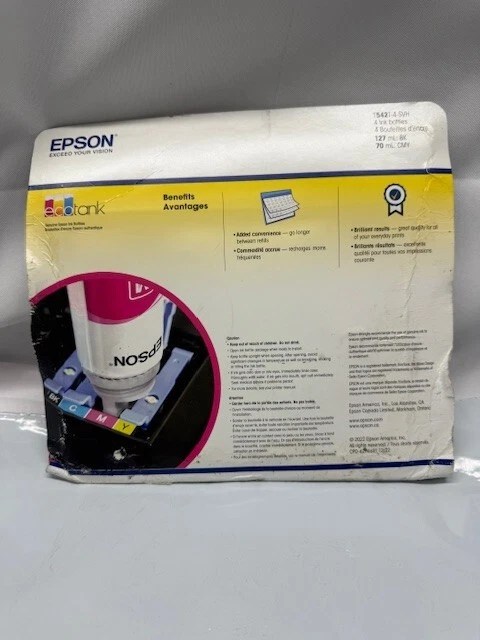 Botellas de tinta Epson 542 Ecotank negras y de color paquete económico-T5421-4-SVH*Exp 5-28 Foto 2 de 4
