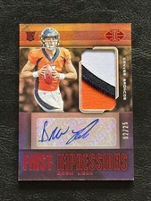 DREW LOCK 2019 PANINI ILLUSIONS FIRST IMPRESSIONS NO. 115.  RPA 02/25. BRONCOS.
