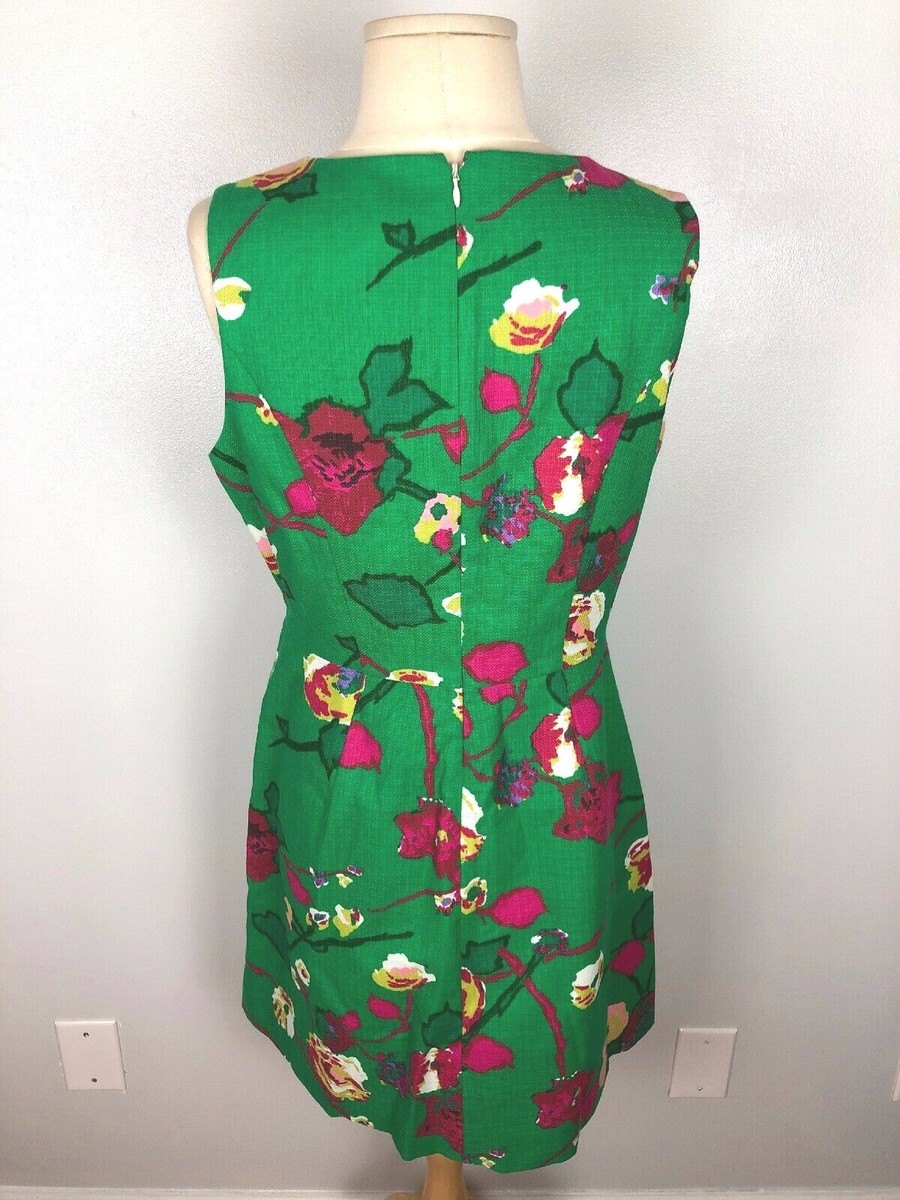 green emerald velvet dress J.Crew - Neon Yellow Floral Lace Sleeveless Sheath Dress Sz 00