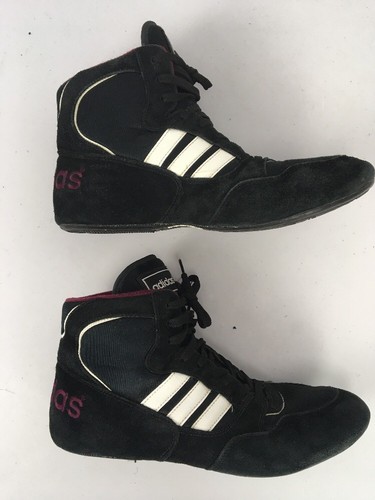 Adidas Rare Vintage 90s 95' CLUB MONDIAL Wrestling Shoes men’s size 12 Black Maroon - Bild 11 von 13