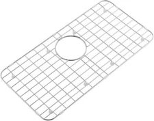 Kitchen Sink Bottom Grid  25.1" x  12.5" Stainless Steel, Rear Drain, Silicone