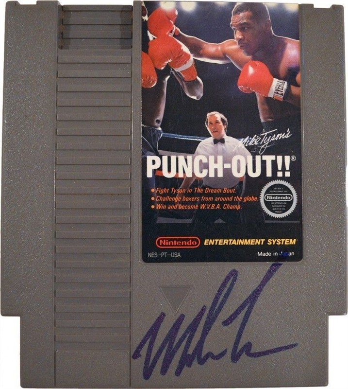 Iron Mike Tyson Autographed Nintendo Punch Out Video Game & Case ASI Proof