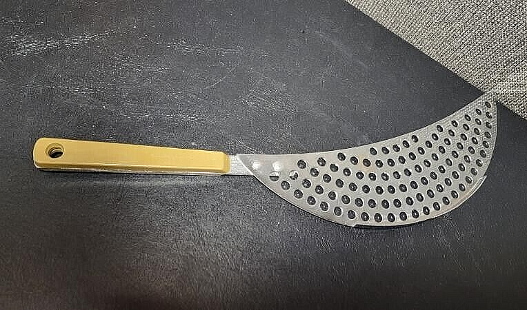 Vintage Stainless Steel POT PAN STRAINER  13.5