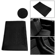 Black JDM Fabric Cloth For Car Seat Panel Armrest Decoration 1M×1.6M