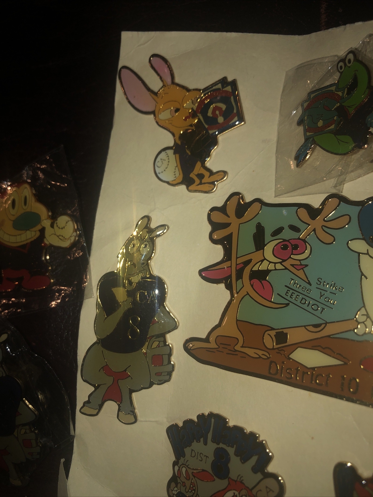 15 Qty Nickelodeon Ren and Stimpy Lapel Enamel Pin Nick Baseball Sports