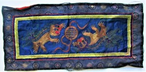 Antique Chinese Silk Embroidery of Dragons