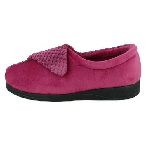 Pantuflas de gancho y correa de bucle para damas almohadillas ajuste ancho EE - Imagen 70 de 98